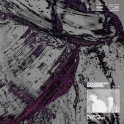 Album artwork for SEASONS EP by NXSTY and Kelland featuring textured abstract graphic design with an inset photo of two men.