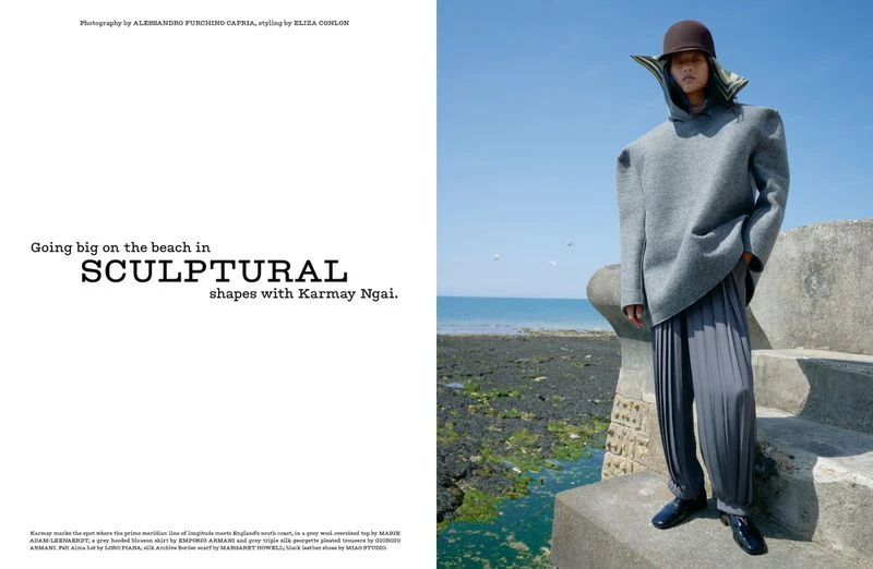 Going big on the beach in SCULPTURAL shapes with Karmay Ngai.