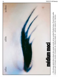 Extreme close-up of an eye featuring bold, graphic black winged eyeliner extending into spiked strokes for a beauty editorial.