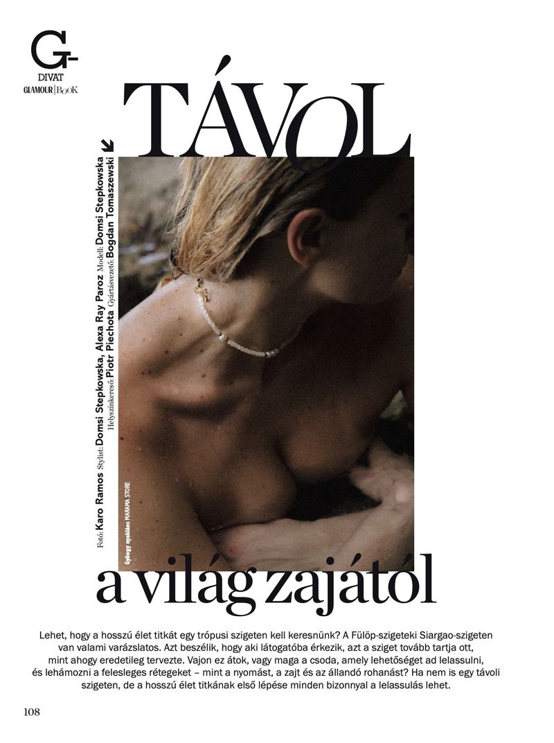 Artistic fashion magazine cover featuring a close-up of two nude figures, overlaid with bold typographic design elements.